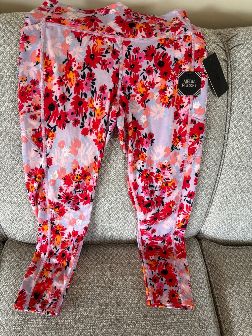 Womens Floral Performance Leggings - Pink Multi